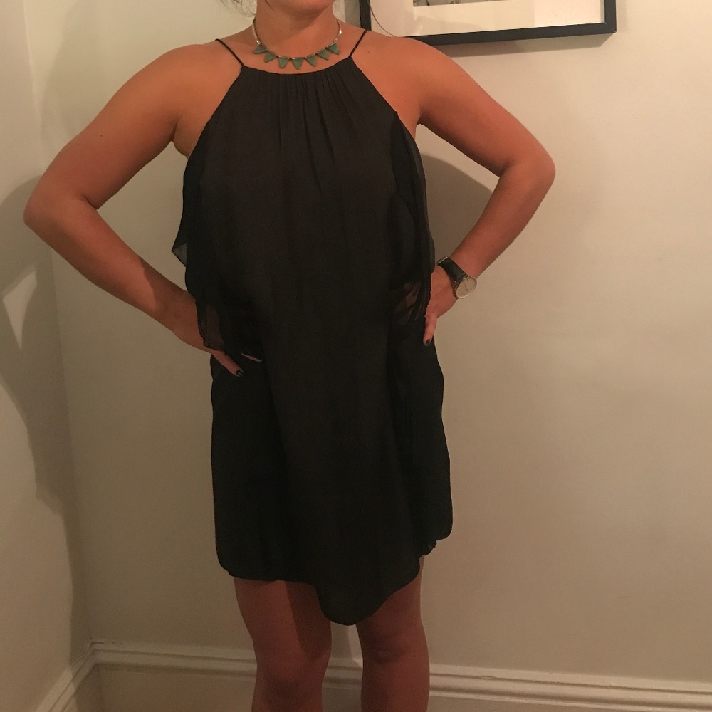 Kimchi Blue silky black dress, sz M